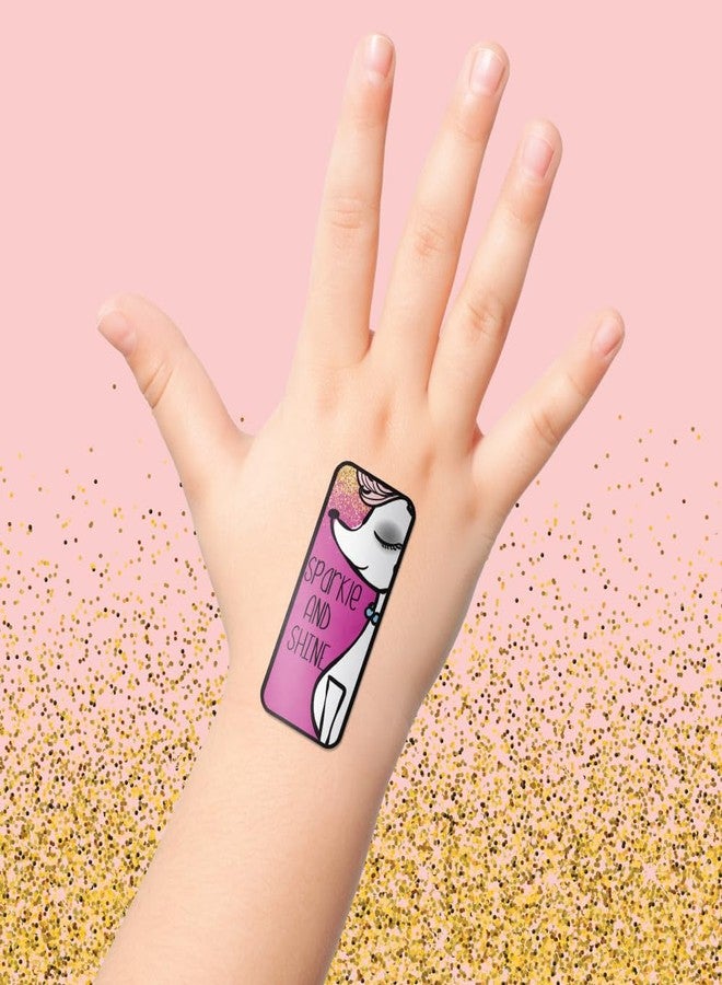 Care Science Sparkle & Shine Antibacterial Kids Bandages, 3 Assorted Sizes 100 CT | Wear Like Stickers, Flexible Adhesive Bandages for Minor Cuts, Scrapes, and Burns. Great Gift idea for Kids - Image 5